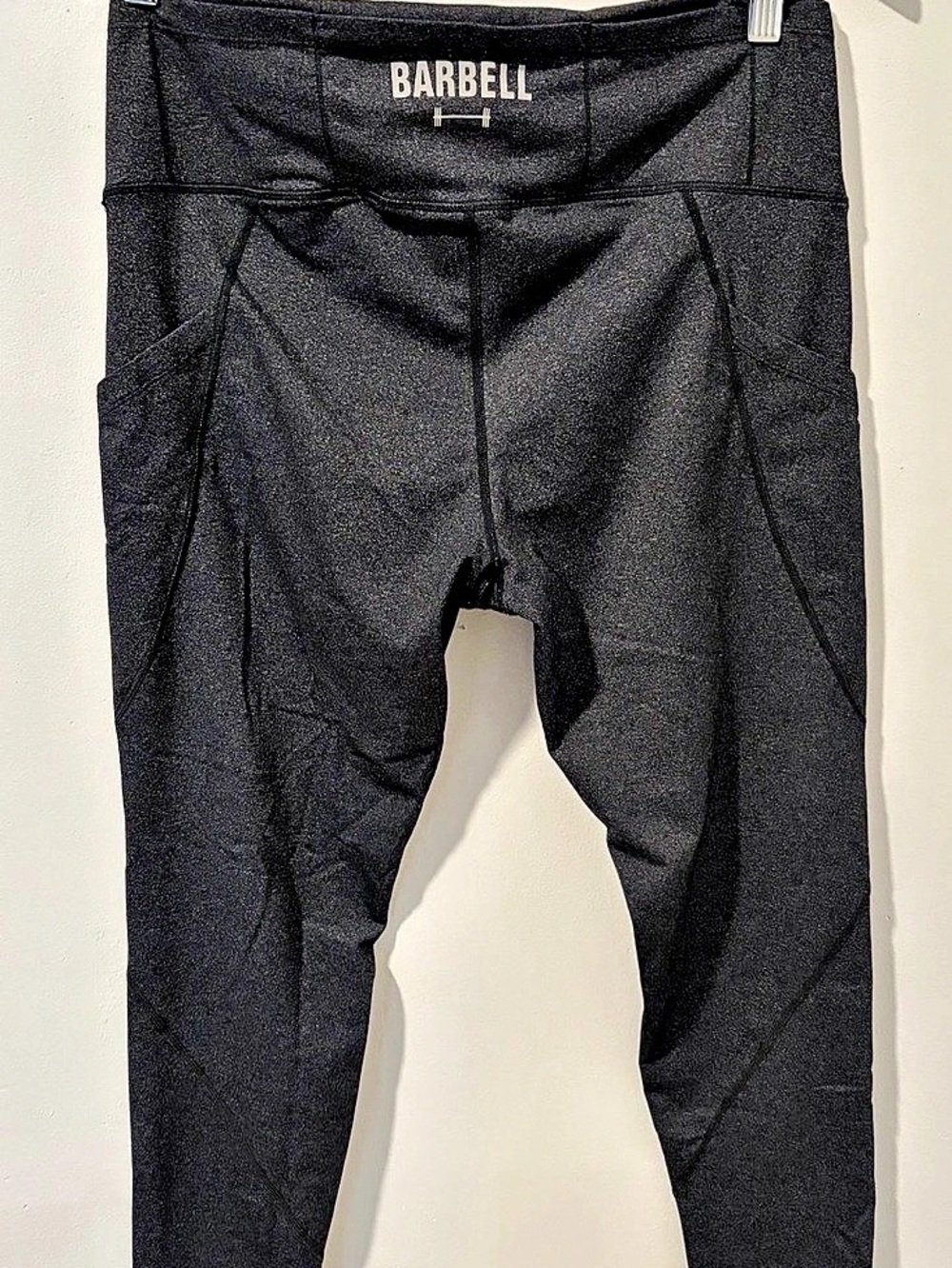 Barbell Apparel - High Rise Leggings with Pockets - large, grey